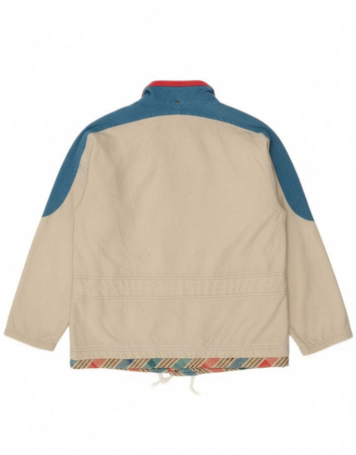 Diadora Damen-Trainingsanzug-Top-Jacke, UK 10, Small, gebrochenes Weiß, Farbblock