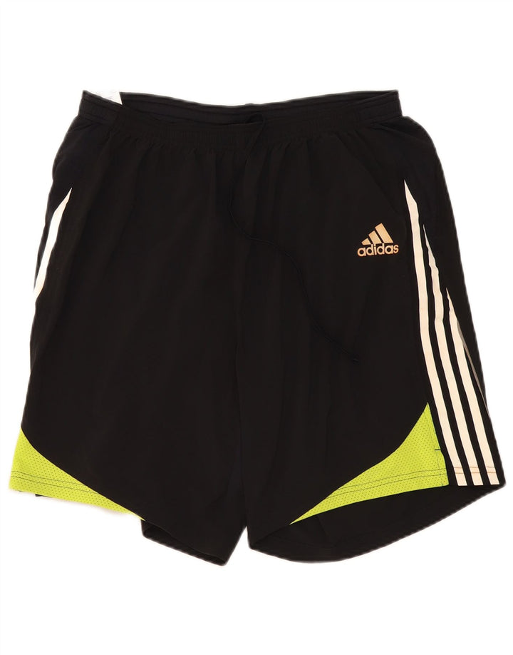 Adidas Herren-Sportshorts, groß, schwarzes Colourblock-Polyester