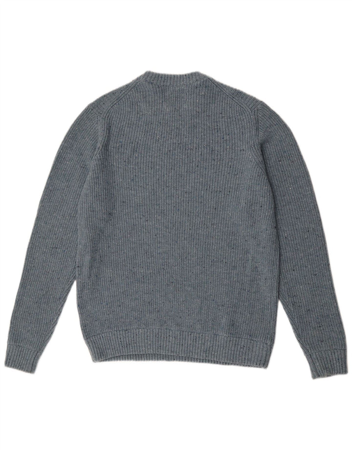 Marks & Spencer Herren-Pullover mit Rundhalsausschnitt, groß, blau meliert, Polyamid