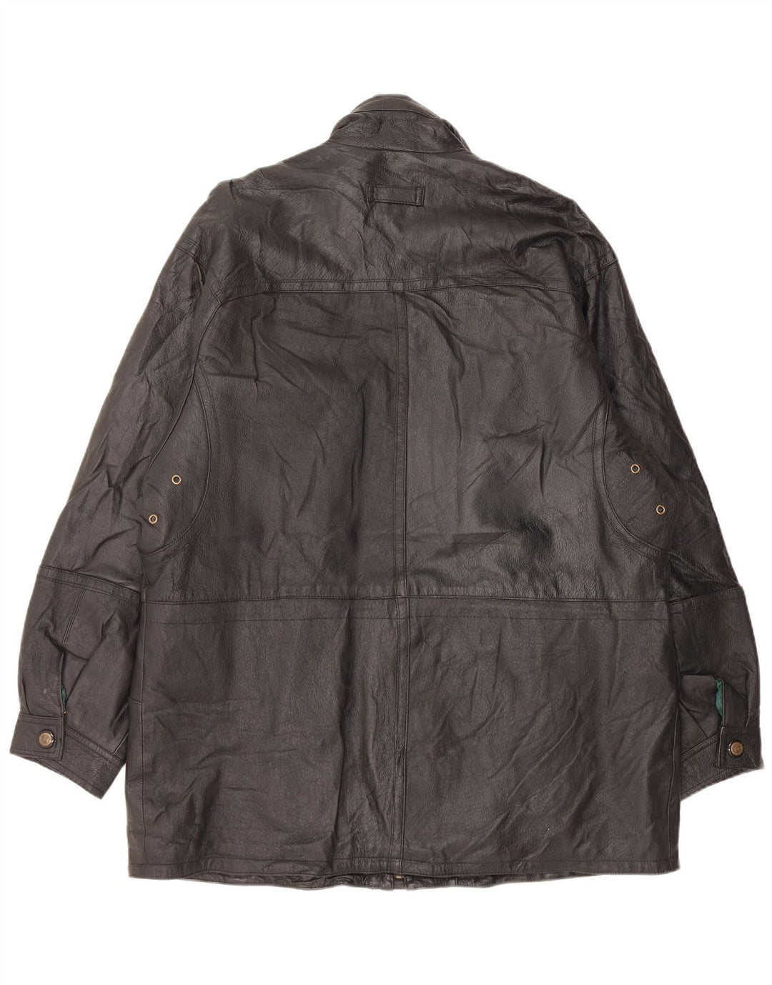 M. FLUES Mens Leather Jacket IT 52 XL Black Leather