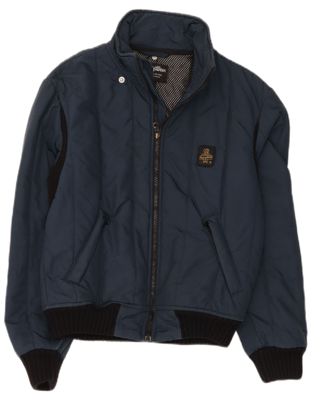REFRIGIWEAR Herren Bomberjacke UK 36 Small Marineblau Polyamid