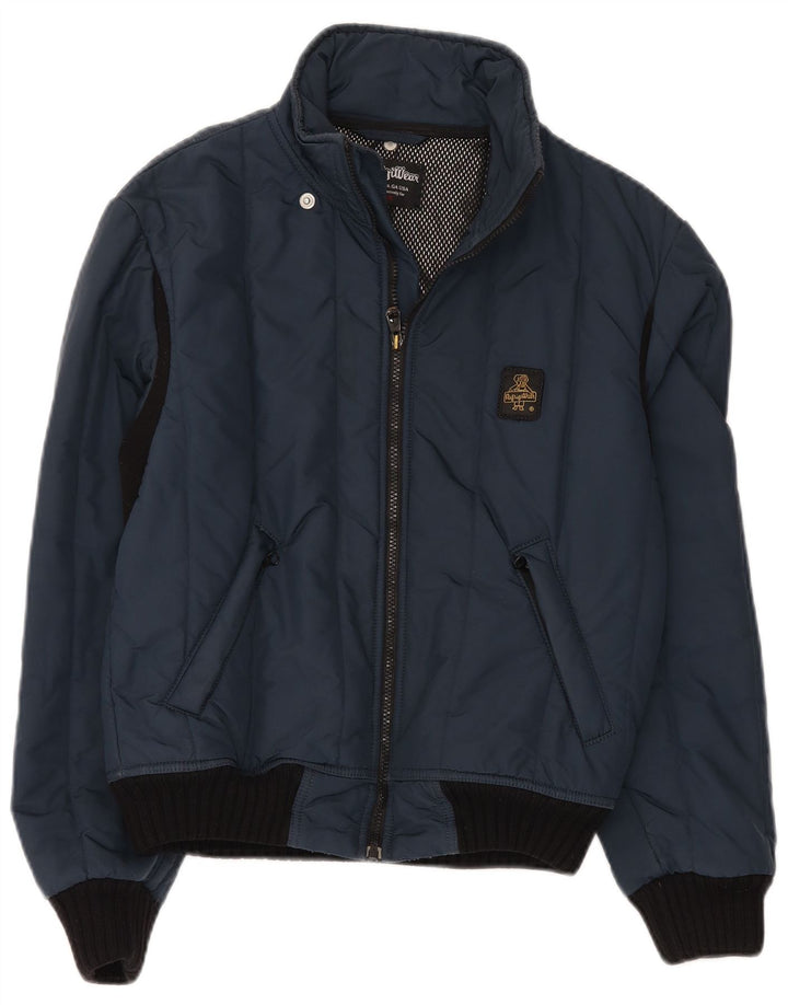 REFRIGIWEAR Herren Bomberjacke UK 36 Small Marineblau Polyamid