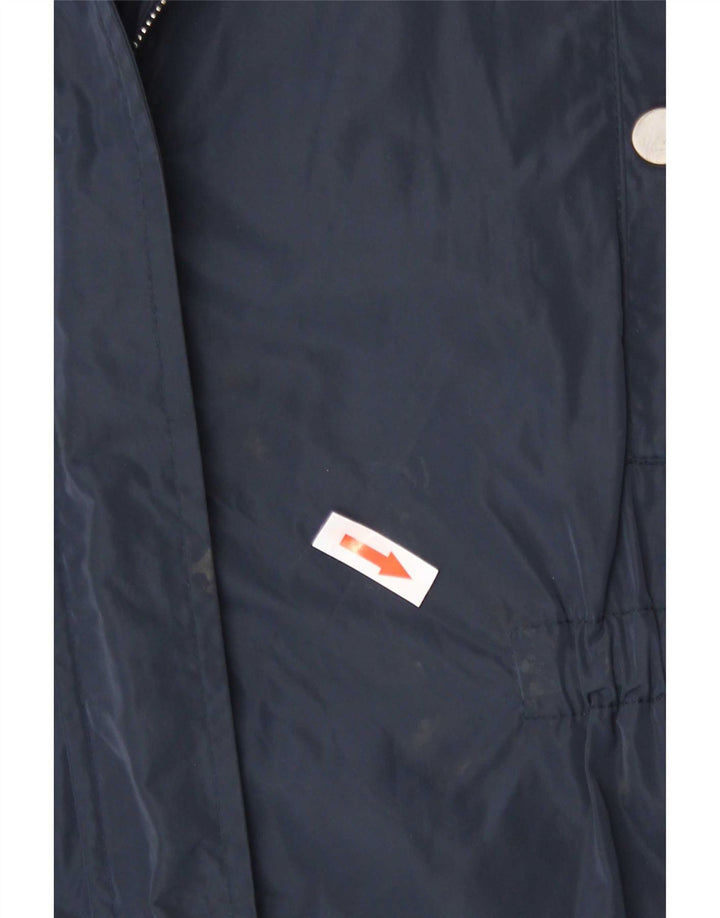 Stefanel Damen-Regenmantel mit Kapuze, EU 40, Mittelmarineblau, Polyester