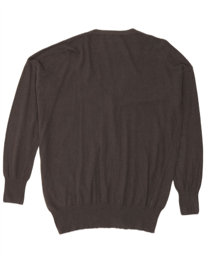 Trussardi Herren Strickjacke XL Graue Viskose