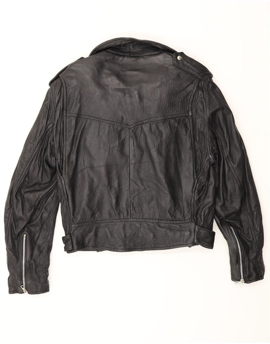 Vintage Herren Leder Bikerjacke UK 38 Medium Schwarz