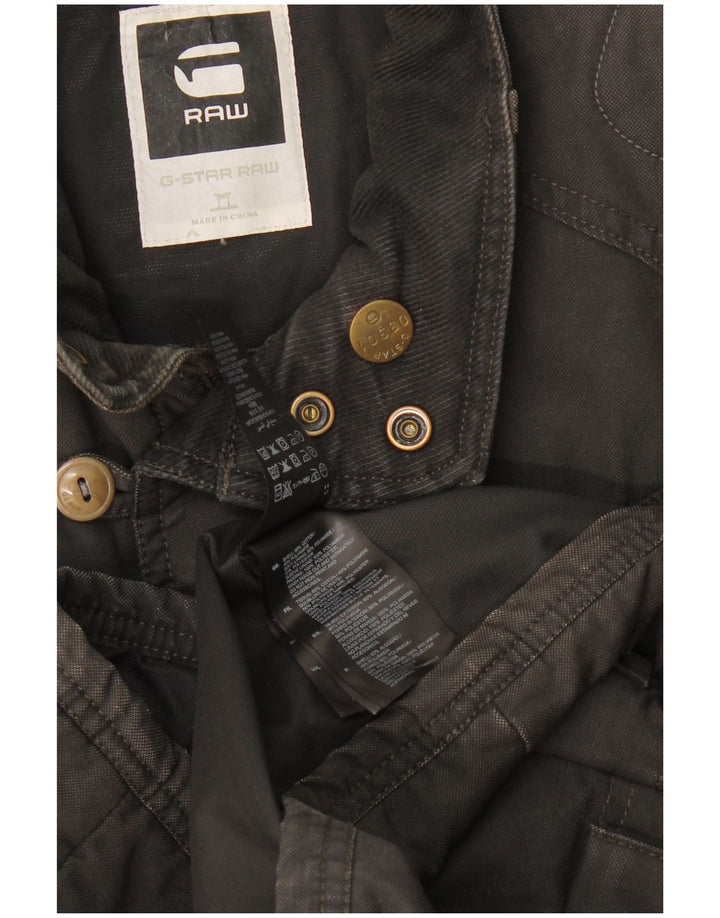G-Star Herren Windjacke UK 36 Small Grau Baumwolle