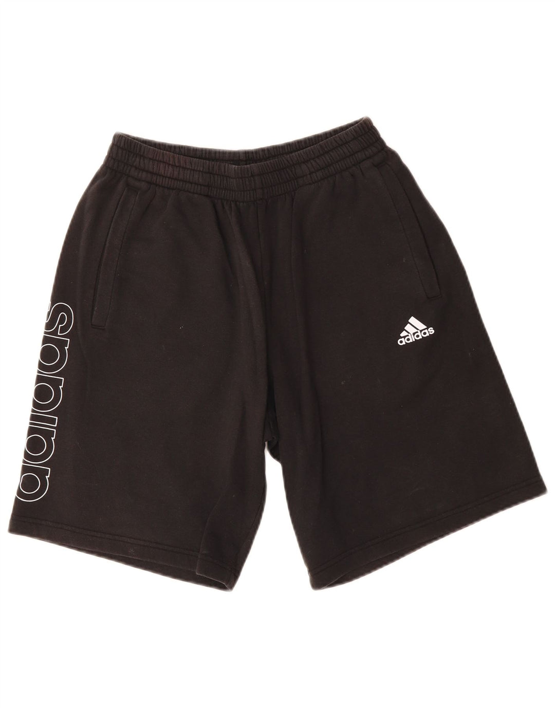 ADIDAS Mens Graphic Sport Shorts Small  Black Cotton