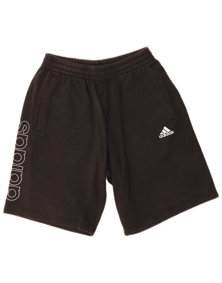 ADIDAS Mens Graphic Sport Shorts Small  Black Cotton