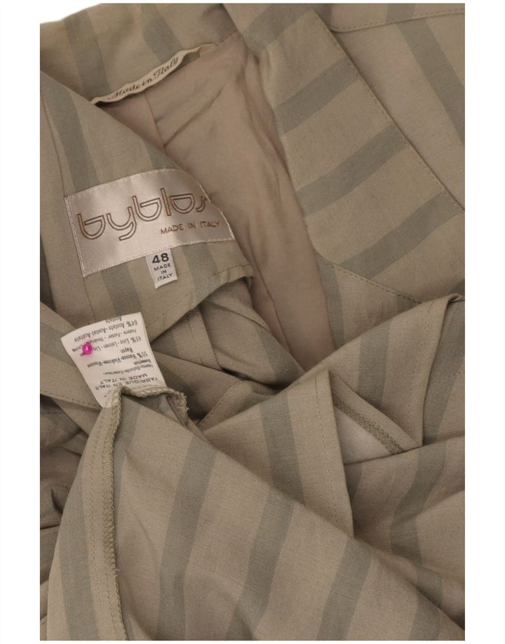 Byblos Herren-Blazer mit 2 Knöpfen, IT 48, mittelgrau, gestreift, Viskose