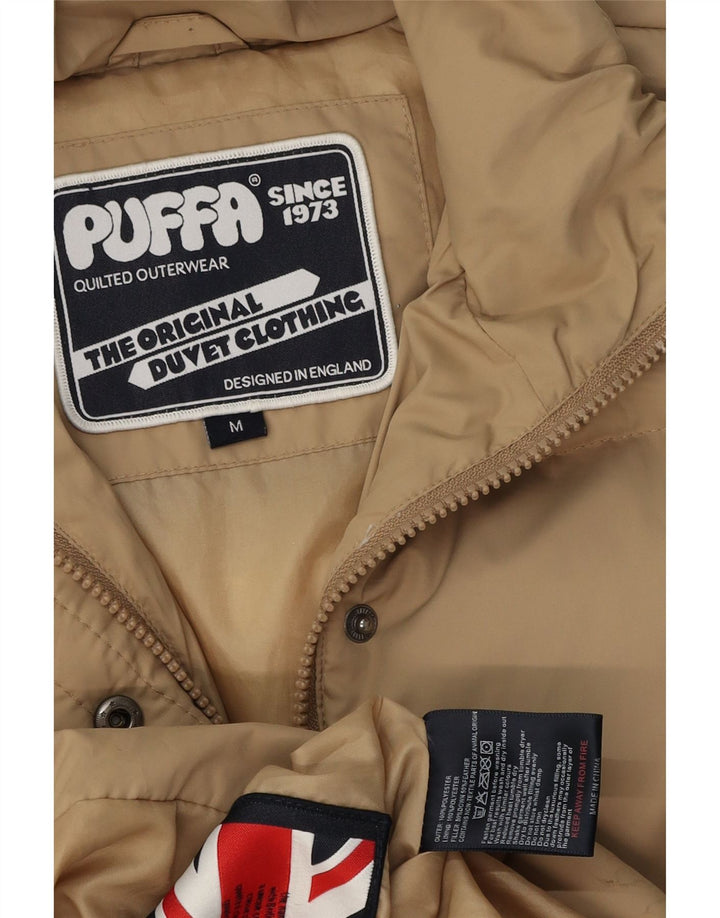 Puffa Damen Wattierter Mantel UK 14 Medium Beige Polyester