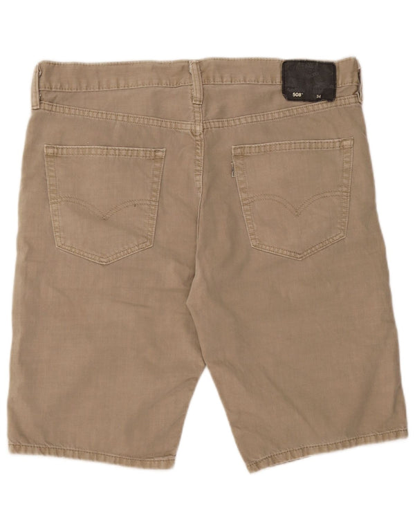 Levi's Herren 508 Denim Shorts W34 Large Beige Baumwolle