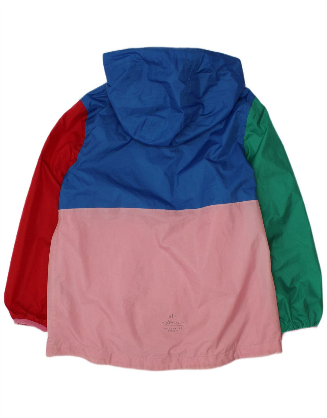 Joules Mädchen-Regenjacke mit Kapuze, 6–7 Jahre, mehrfarbig, Farbblock