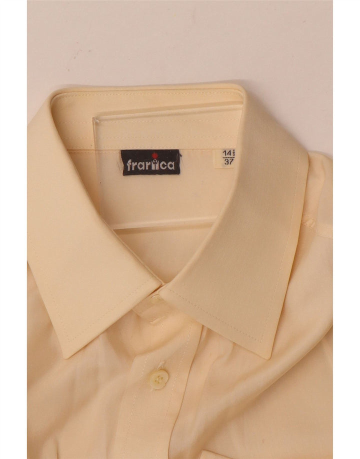 Vintage Herrenhemd Größe 37 14 1/2 Small Beige