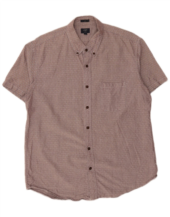 J. Crew Herren-Oxford-Slim-Hemd, groß, kastanienbraun, gepunktet, Baumwolle