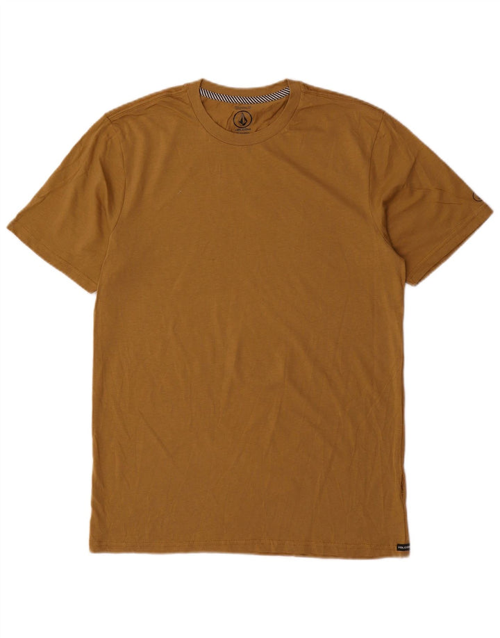 Volcom Herren Modern Fit T-Shirt Top Small Beige Baumwolle