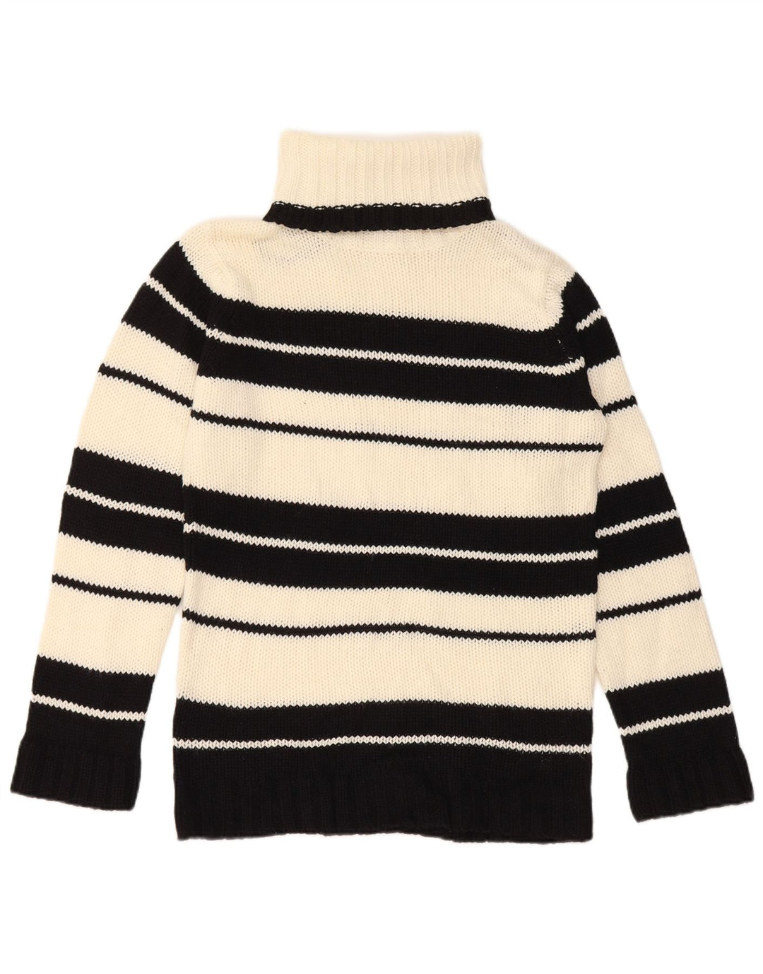 OKAY Rollkragenpullover für Damen, EU 40, mittelschwarz gestreift