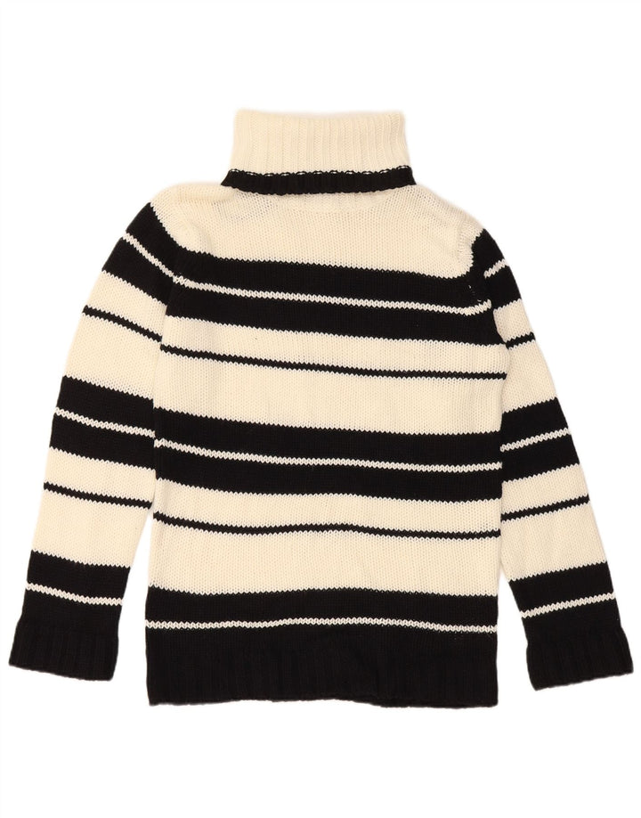 OKAY Rollkragenpullover für Damen, EU 40, mittelschwarz gestreift