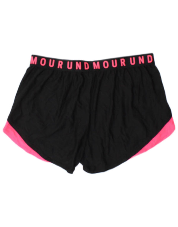 Under Armour Damen Heat Gear Sportshorts UK 14 Large Schwarz Colourblock