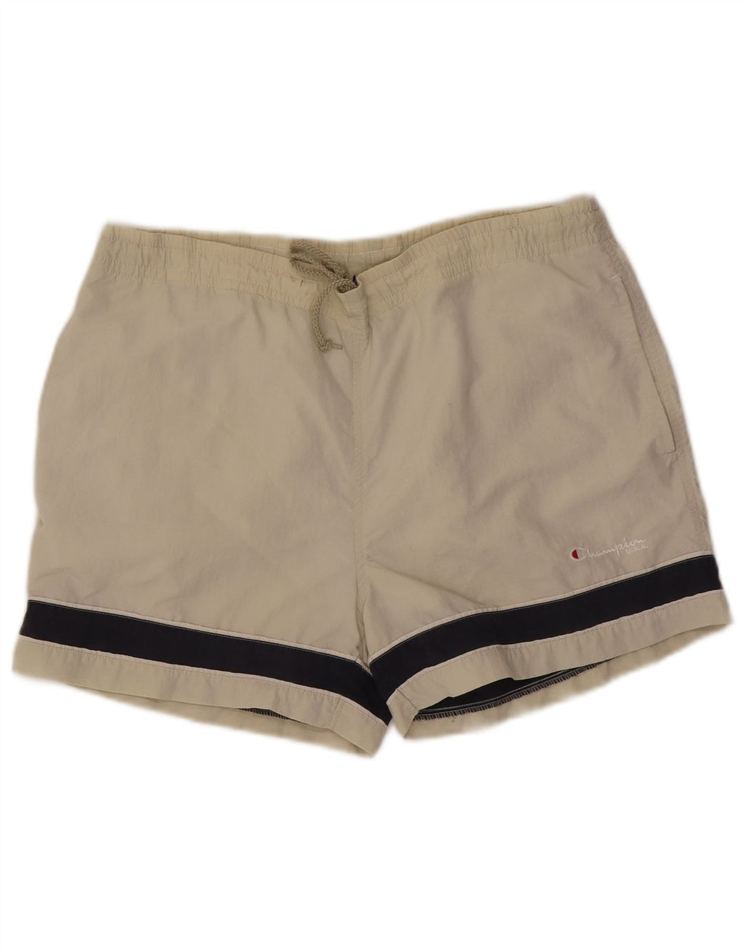 Champion Herren-Badeshorts, Mittelbeige, Farbblock