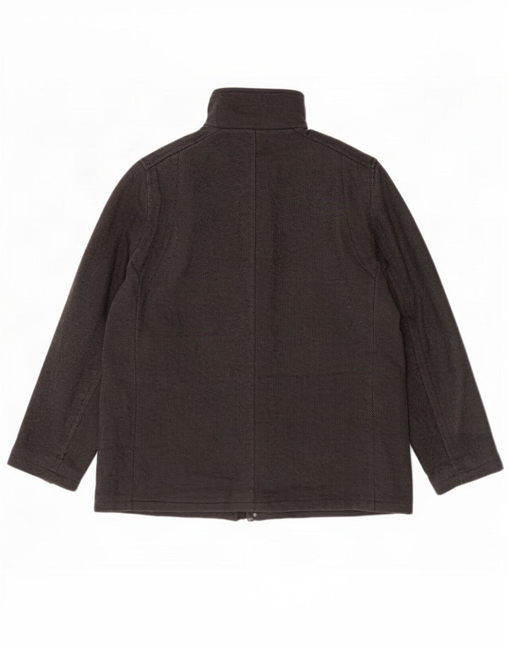 Calvin Klein Herren Utility Jacke UK 40 Große graue Nadelstreifenwolle