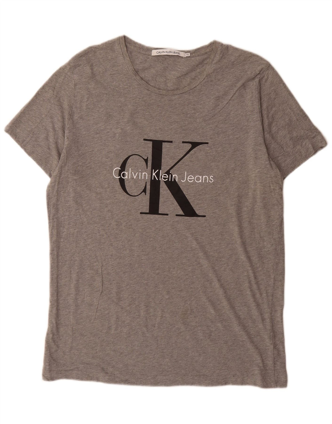 Calvin Klein Jeans Herren Grafik T-Shirt Top 2XL Grau