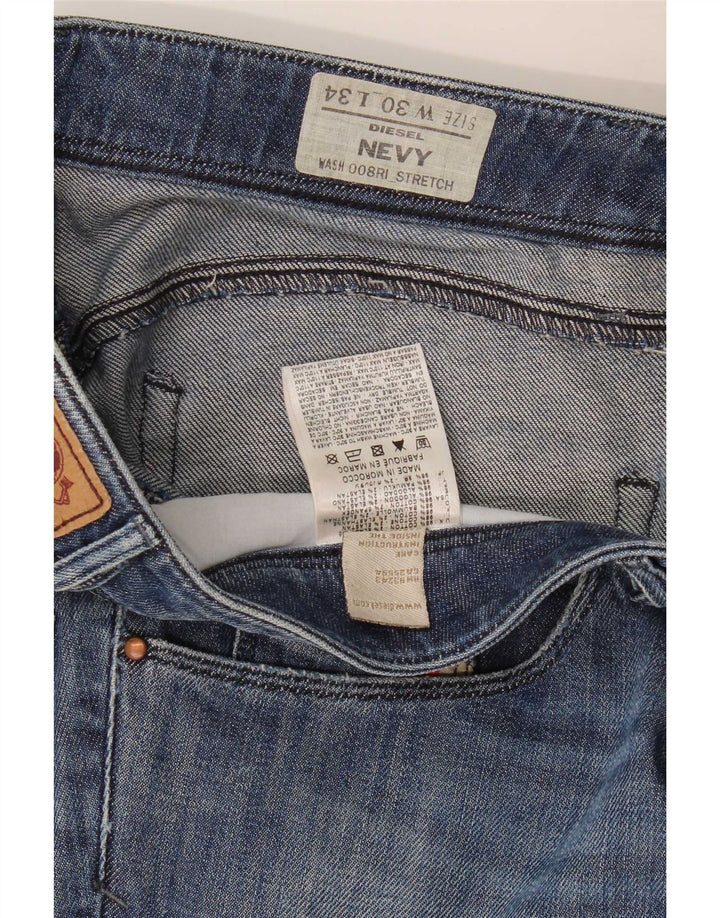 Diesel Damen Nevy Slim Jeans W30 L34 Blaue Baumwolle