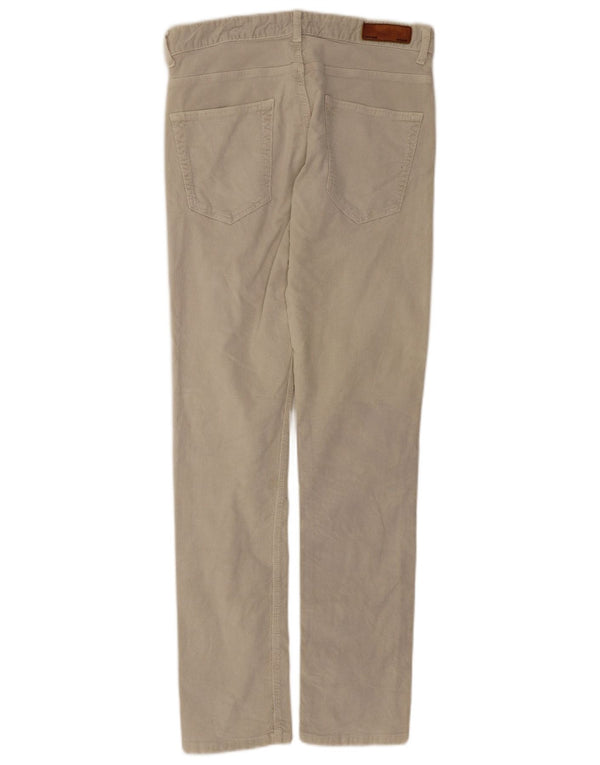 Zara Herren Slim Fit Cordhose EU 38 Small W30 L32 Beige