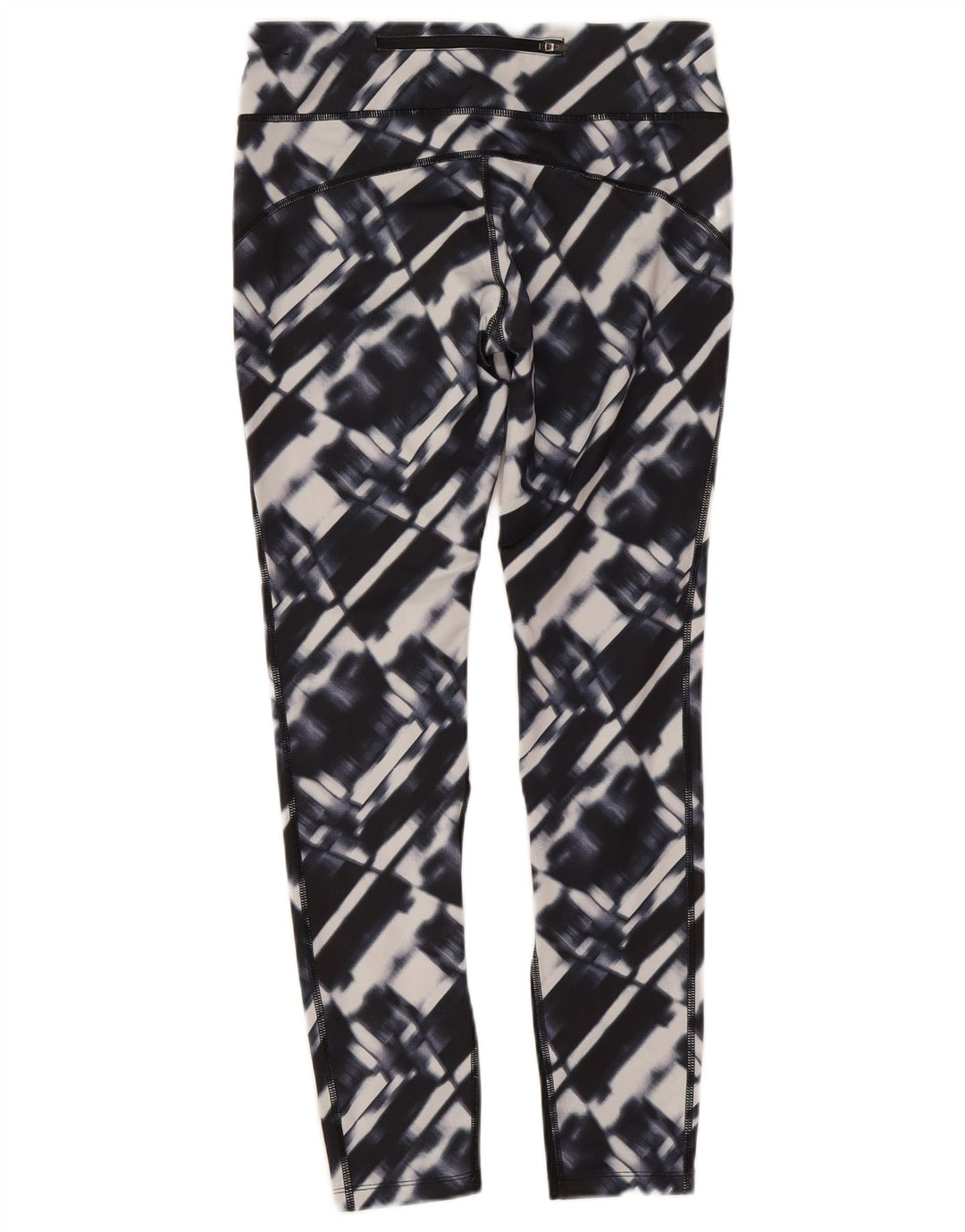 Nike Womens Dri Fit Leggings UK 12 Medium Marineblau Geometrisches Polyester