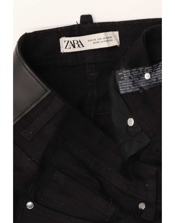 Zara Herren Slim Jeans EU 38 Small W30 L25 Schwarze Baumwolle