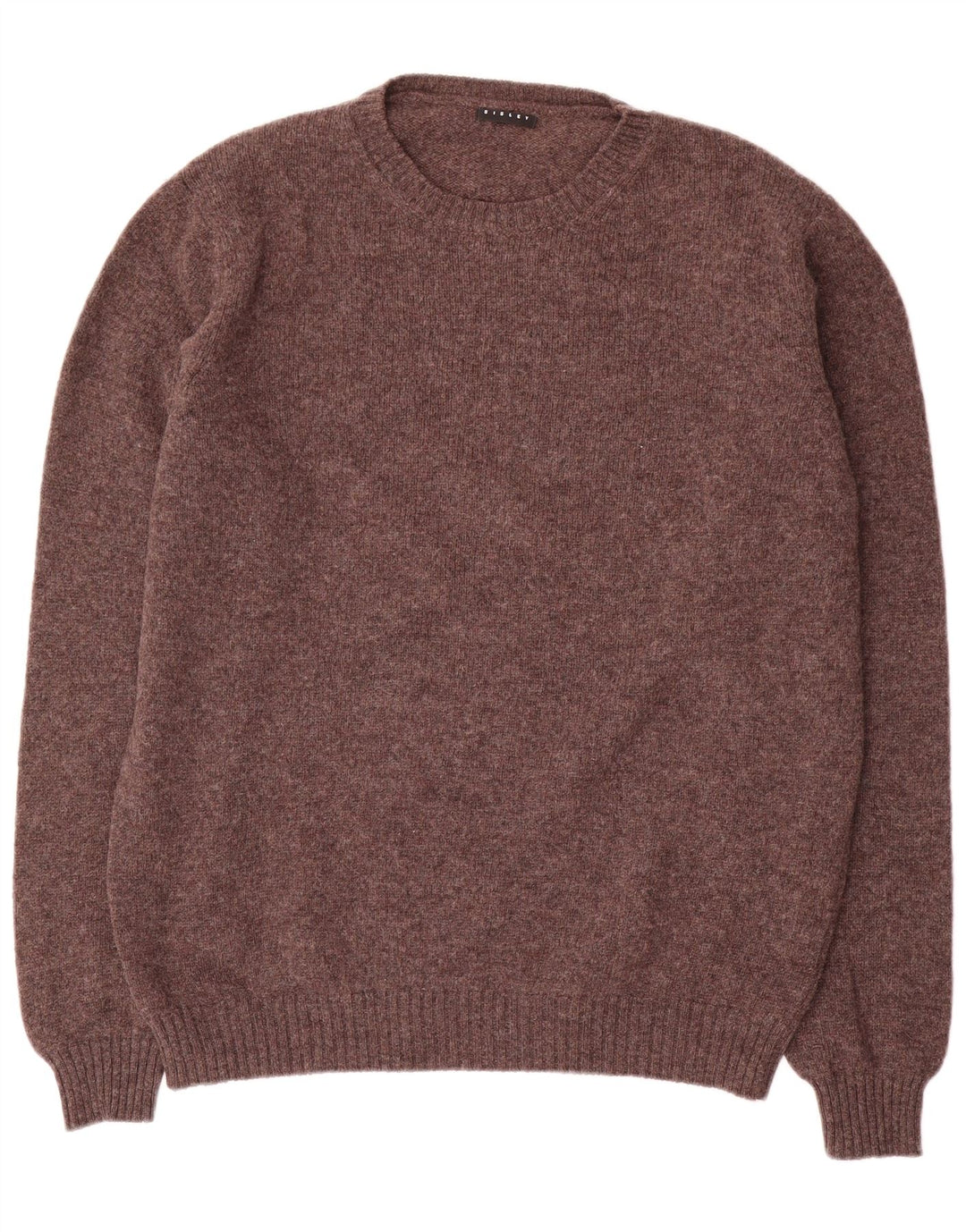 Sisley Herren-Pullover mit Rundhalsausschnitt, 2XL, braune Wolle