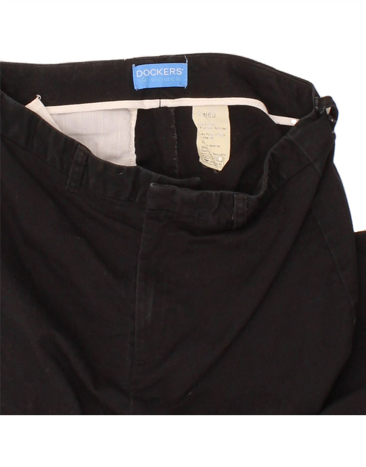 DOCKERS Womens Slim Casual Trousers Medium W28 L30 Black Cotton Vintage Dockers and Second-Hand Dockers from Messina Hembry 