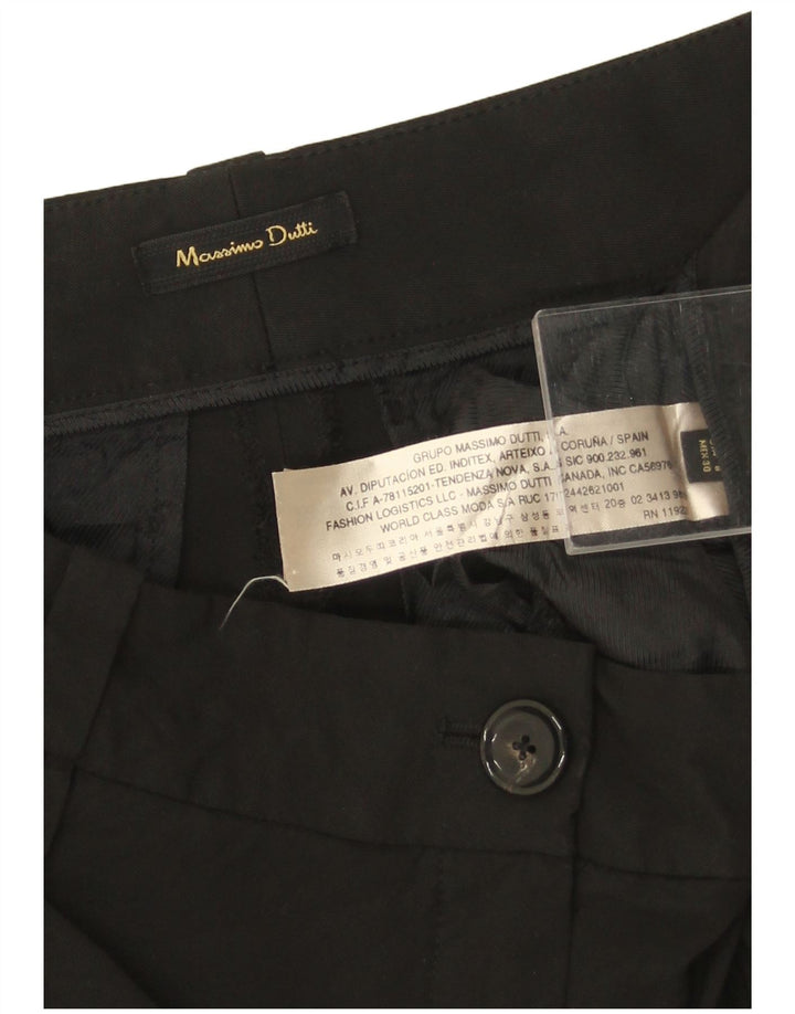 Massimo Dutti Damen Kurze Hose EU 40 Medium W30 L24 Schwarze Viskose