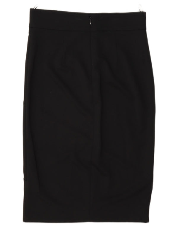 Pinko Damen Bleistiftrock UK 8 Small W27 Schwarze Viskose