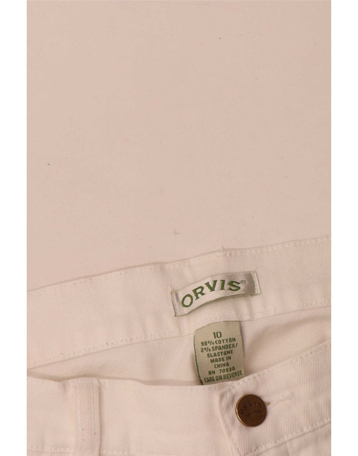 Orvis Damen Straight Jeans US 10 Large W30 L28 Weiße Baumwolle