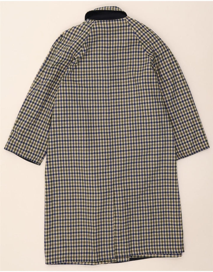 Vintage Damen Wendemantel IT 42 Medium Marineblau Polyester
