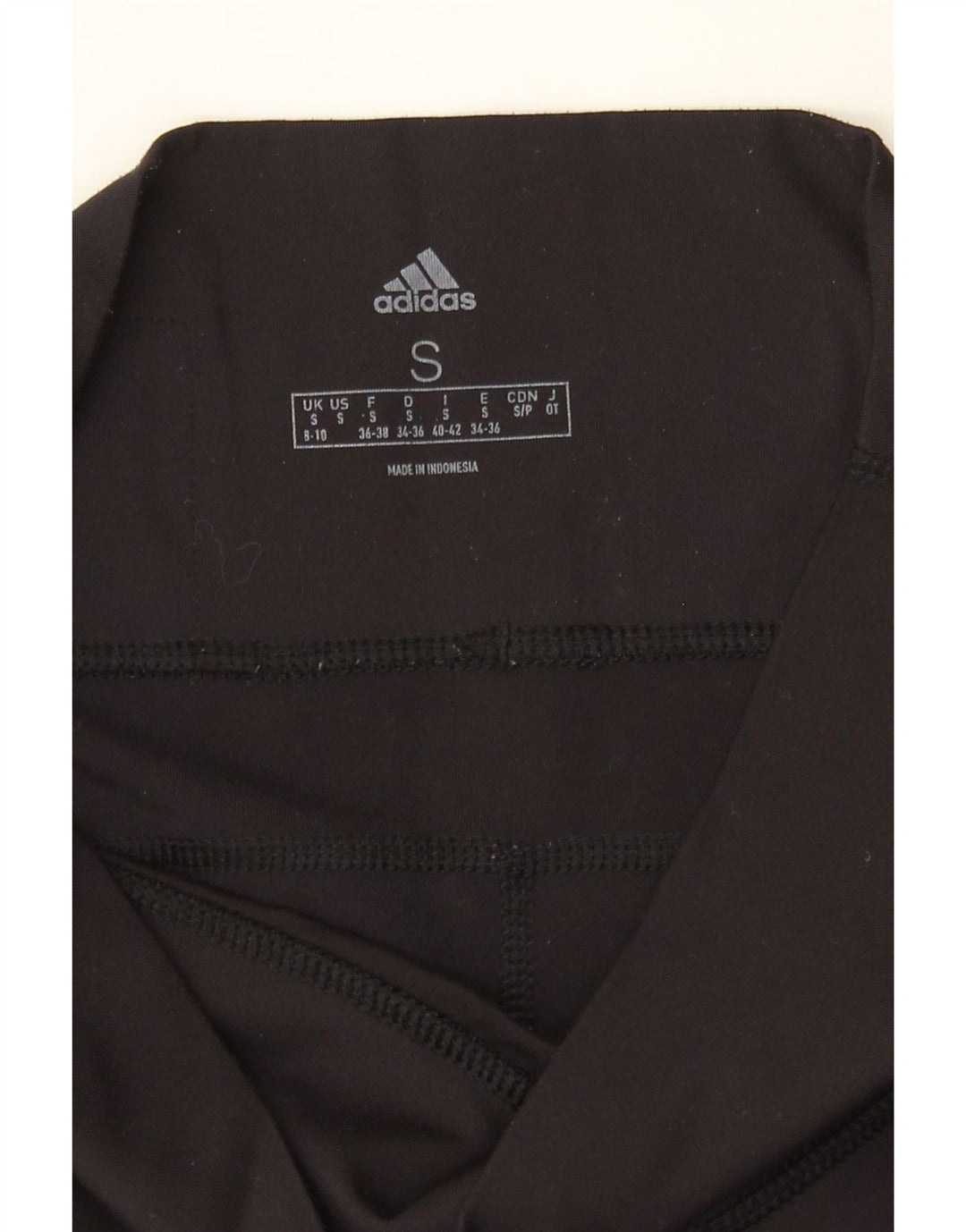 ADIDAS Womens Leggings UK 8/10 Small Black Polyester Vintage Adidas and Second-Hand Adidas from Messina Hembry 