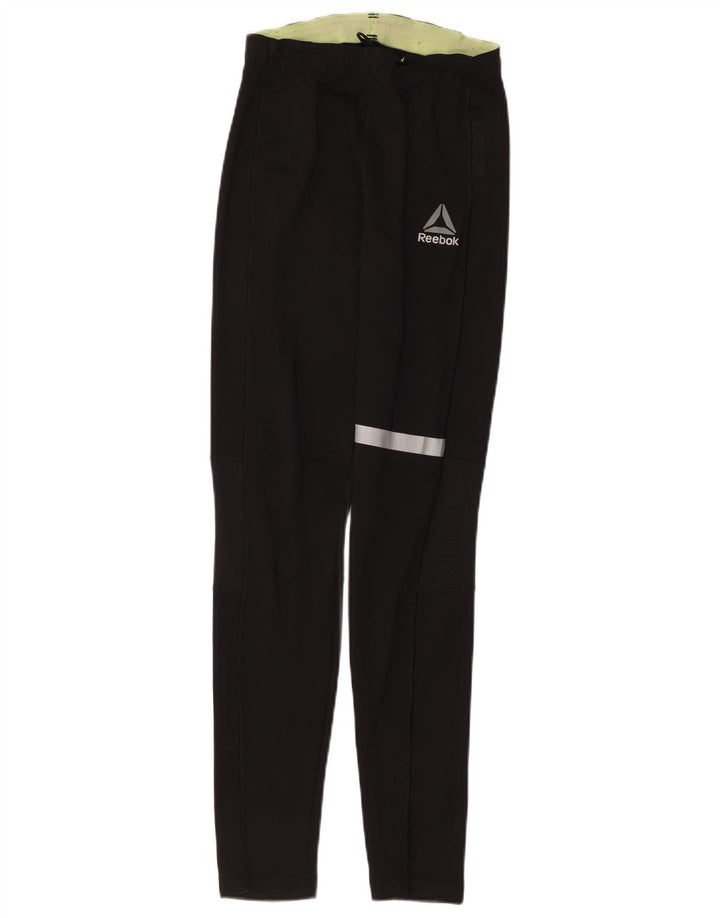 REEBOK Damen Leggings UK 12 Medium Schwarz