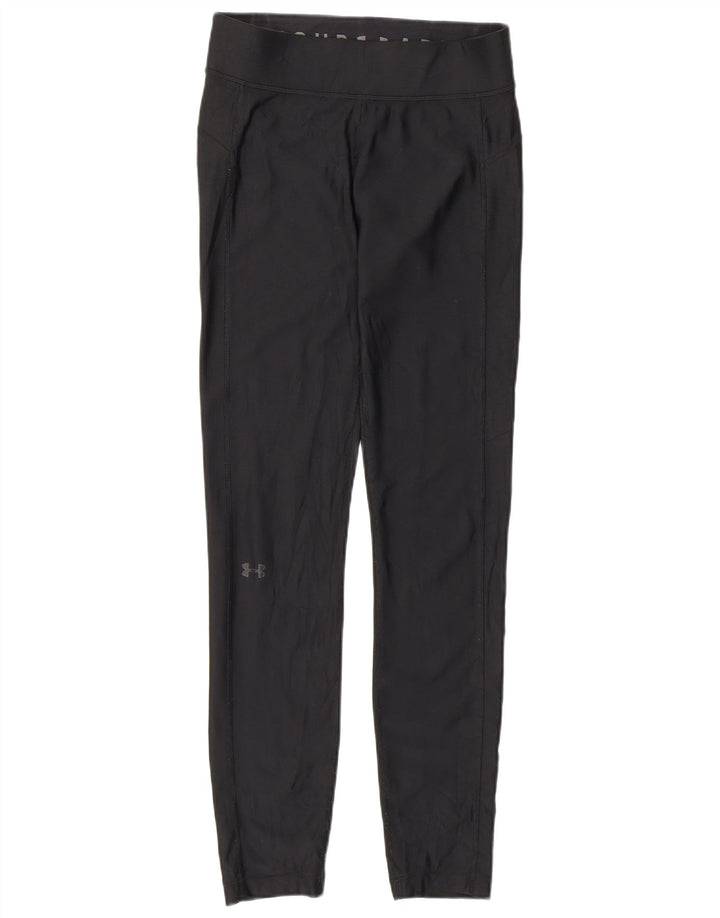 Under Armour Damen Leggings UK 12 Medium Schwarz