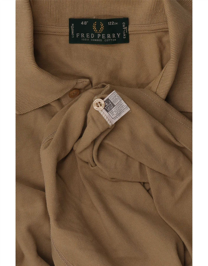 Fred Perry Herren-Poloshirt, große Khaki-Baumwolle