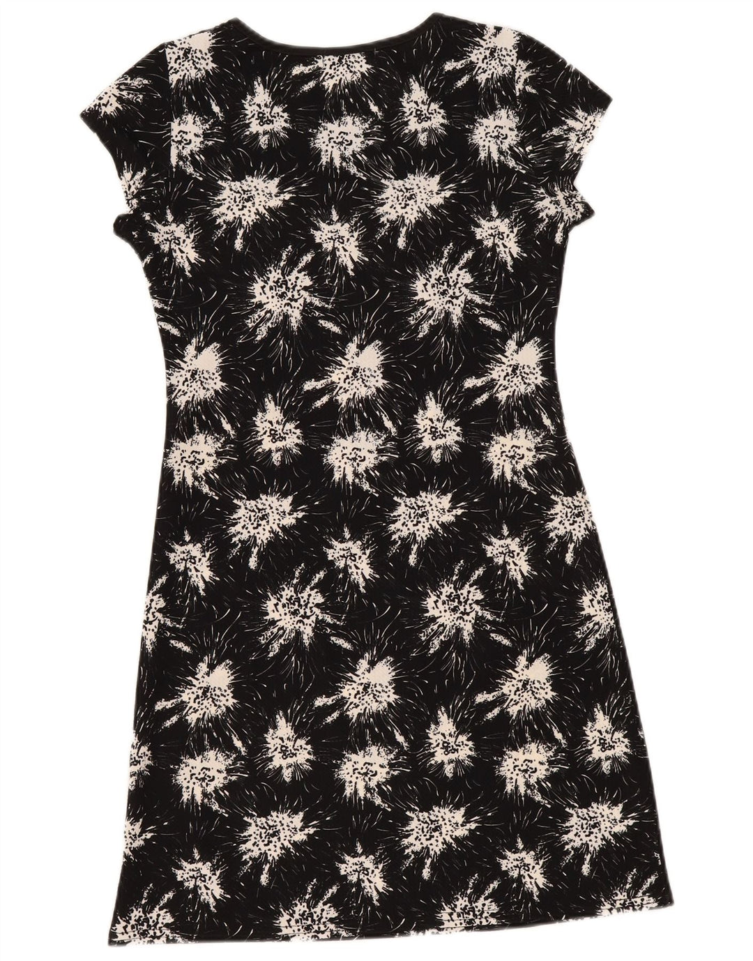 Liu Jo Damen Etuikleid UK 12 Mittelschwarzes, geblümtes Polyester