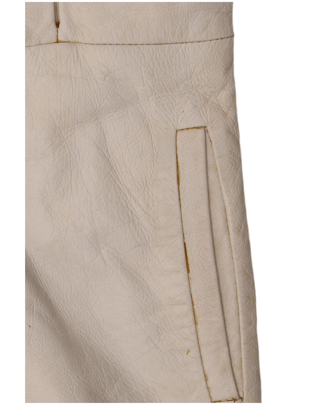 CONBIPEL Damen Lederjacke mit Kapuze IT 42 Mittelweißes Leder