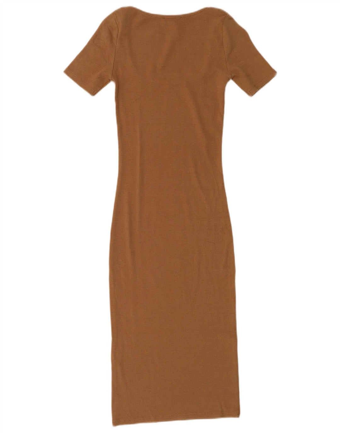 Zara Damen, figurbetontes Kleid, Gr. 8, Braun