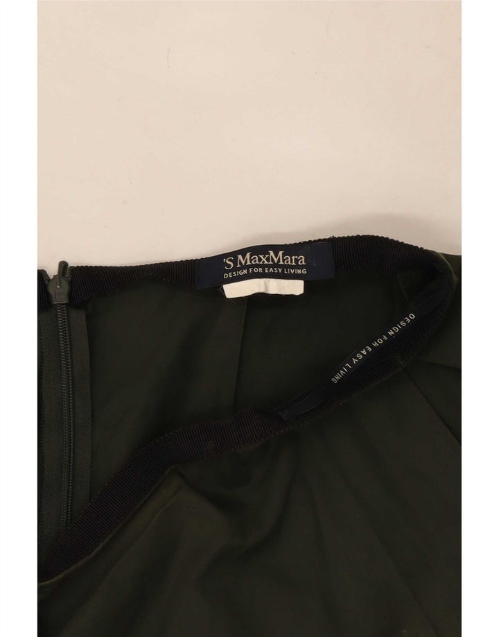 Max Mara Damen Faltenrock W30 Mittelgrün