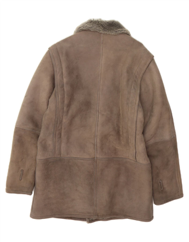 GIANLUCA LORENZI Mens Shearling Jacket IT 50 Large Grey Shearling Vintage Gianluca Lorenzi and Second-Hand Gianluca Lorenzi from Messina Hembry 