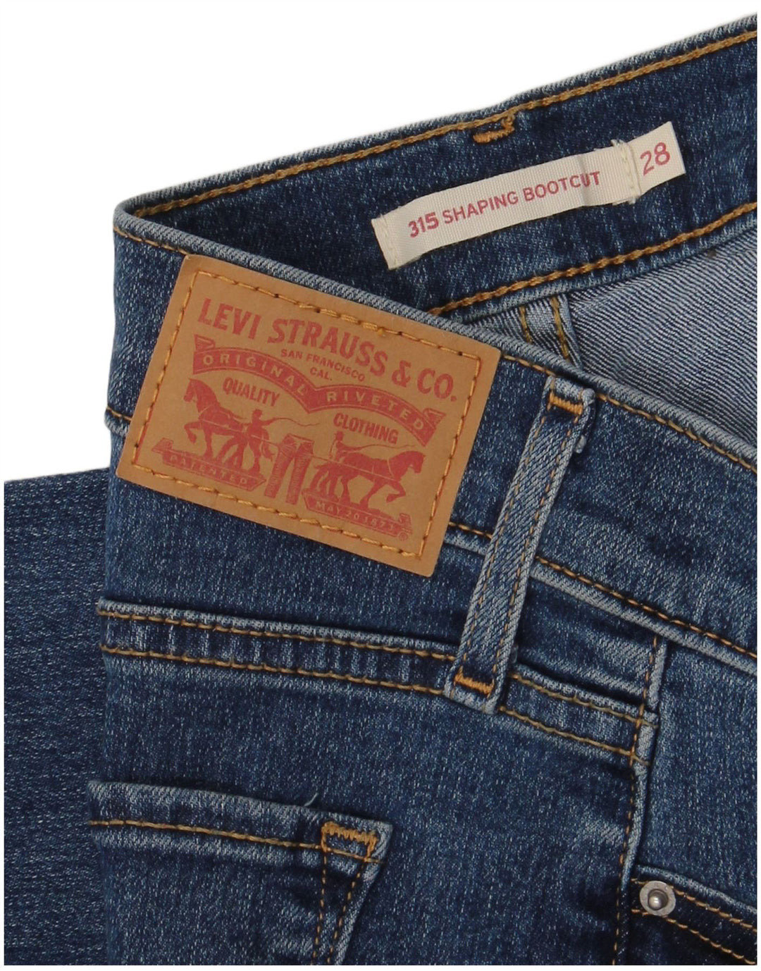 Levi's Damen 315 Shaping Bootcut Jeans W28 L32 Blaue Baumwolle