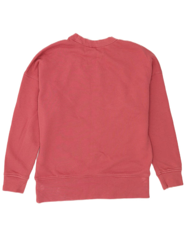 Adidas Damen Übergroßer Sweatshirt-Pullover UK 6 XS Rosa Baumwolle