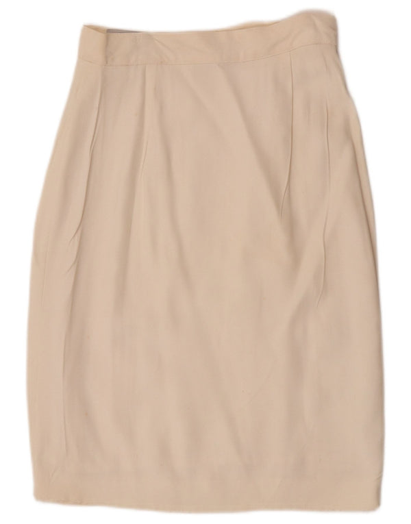 Renato Balestra Damen Bleistiftrock mit hoher Taille IT 42 Medium W27 Off White