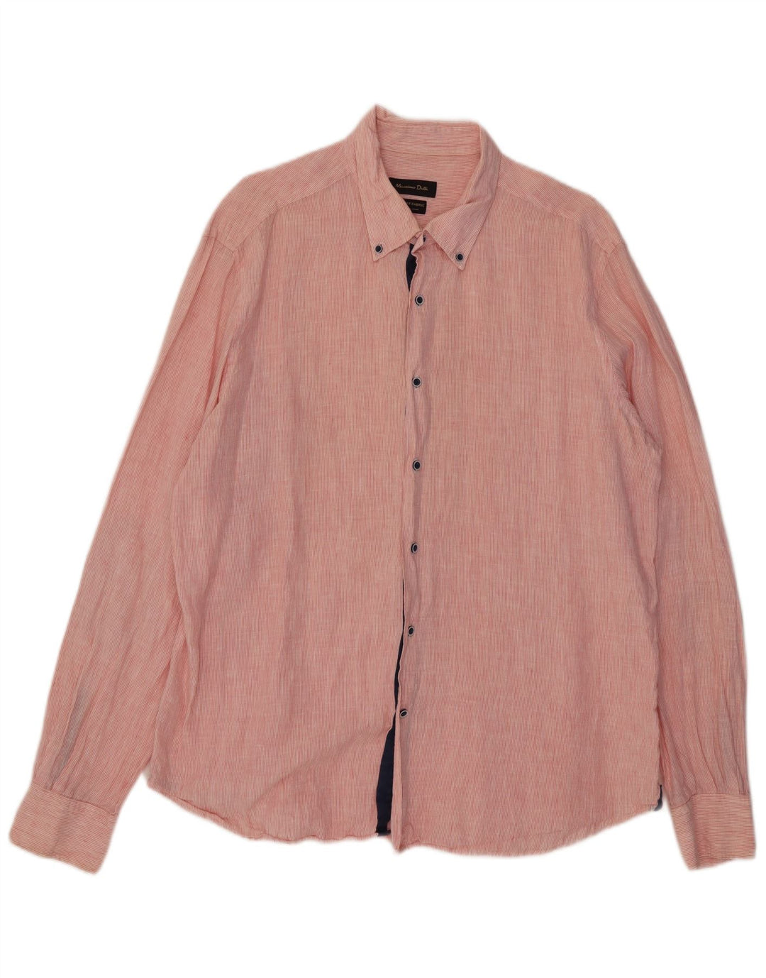 Massimo Dutti Herrenhemd 2XL Rosa Nadelstreifen
