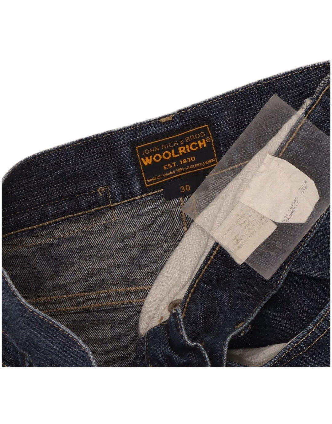 Woolrich Herren Straight Jeans W30 L29 Blaue Baumwolle