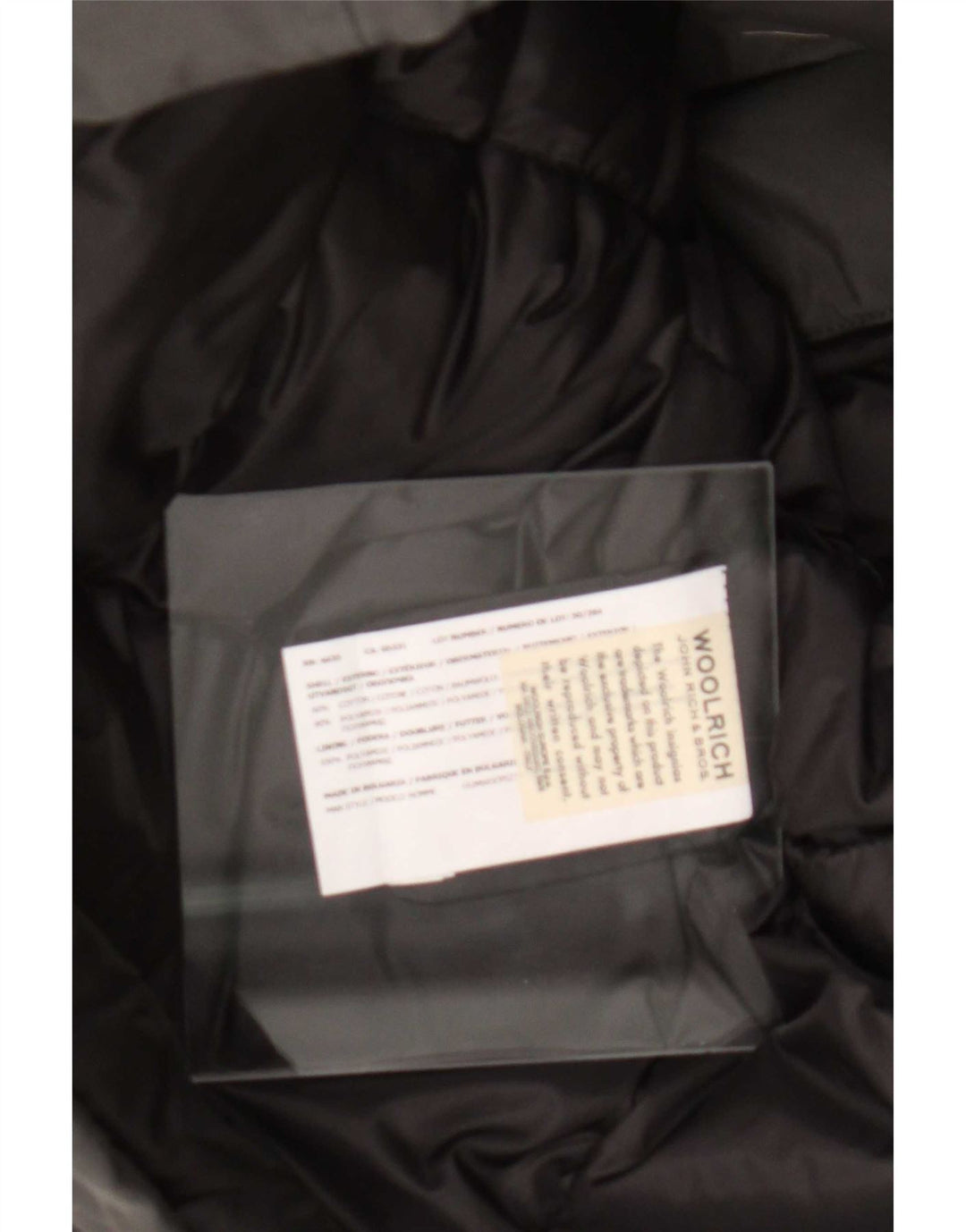 Woolrich Wattierter Herrenmantel mit Kapuze, UK 36, Größe S, Grau, Baumwolle